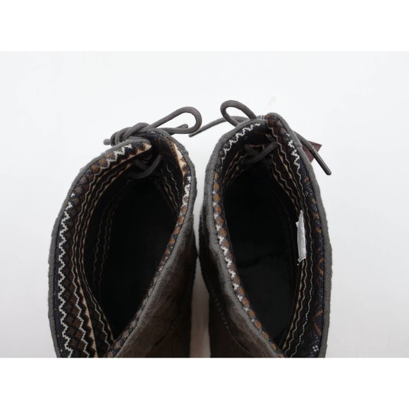Muk Luks Ankle Boots Womens 9 Cable Knit Grey Hoboken Pull On Memory Foam Bootie - Picture 7 of 12